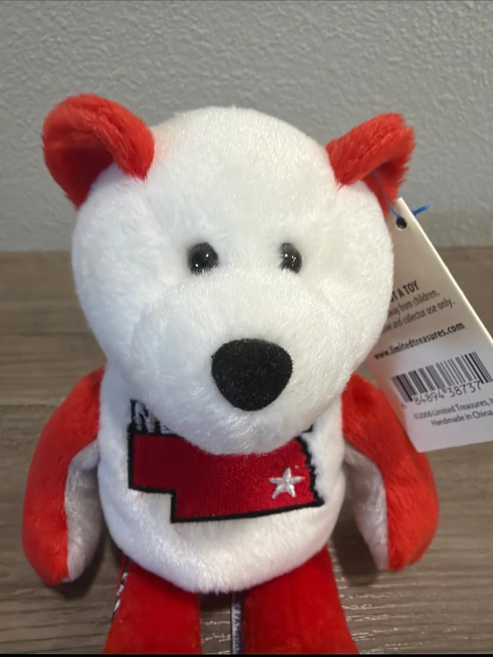 Nebraska Red & White Plush Bear - Collegiate Stuffed Animal